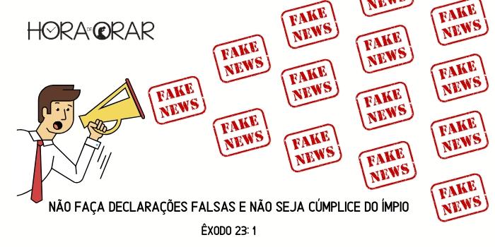 Desenho de um homem com um megafono espalhando Fake News. Exodo 23:1