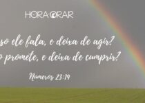 Um arco-íris, o símbolo da promessa de Deus. Números 23:19