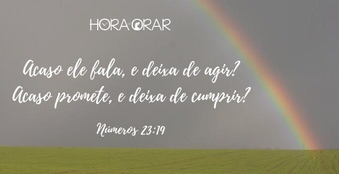 Um arco-íris, o símbolo da promessa de Deus. Números 23:19