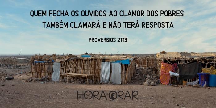 Pobreza extrema. Proverbios 21:13