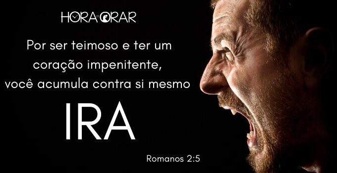 Um homem gritando. Romanos 2:5