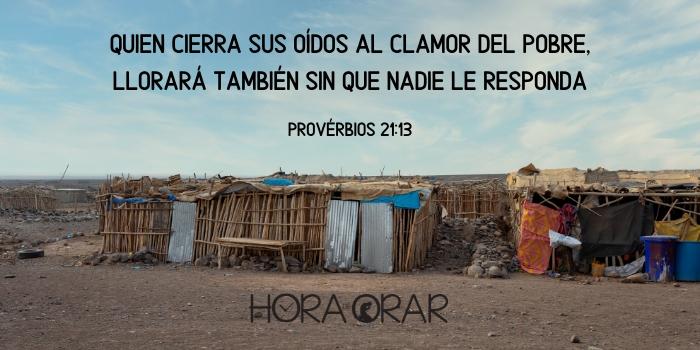 La pobreza extrema. Proverbios 21:13