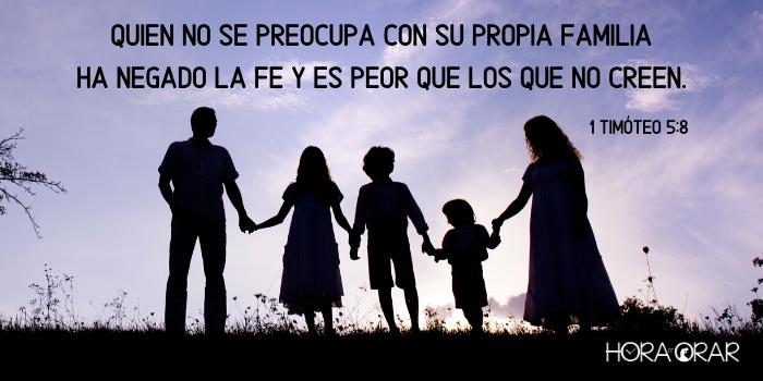 Una familia. 1 Timoteo 5:8