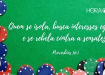 A mesa de um cassino. Proverbios 18:1