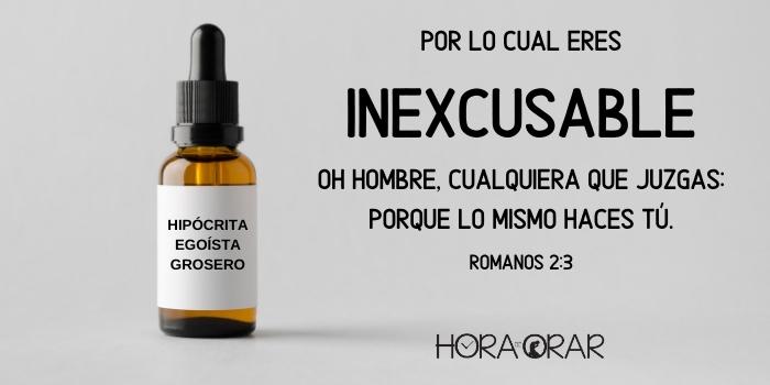 Un medicamento con etiquetas ofensivas. Romanos 2: 3