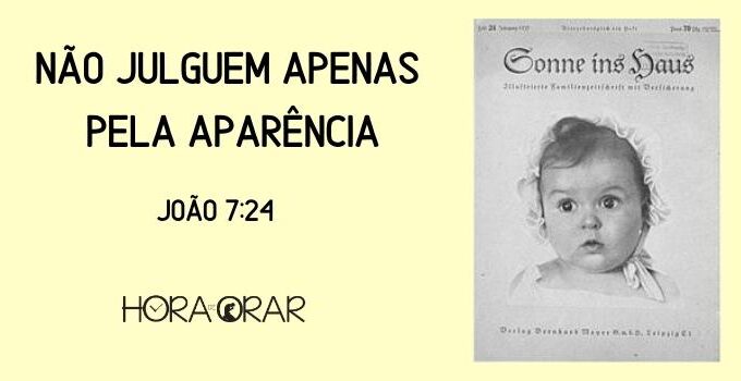 A menina judia eleita como bebê ariano ideal. João 7:24