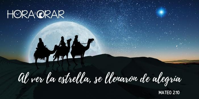 Los magos siguen la estrella. Mateo 2:10