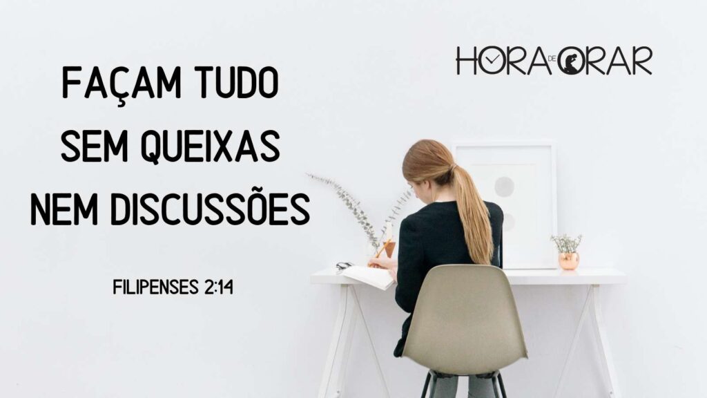 Mulher trabalhando, focada. Filipenses 2:14