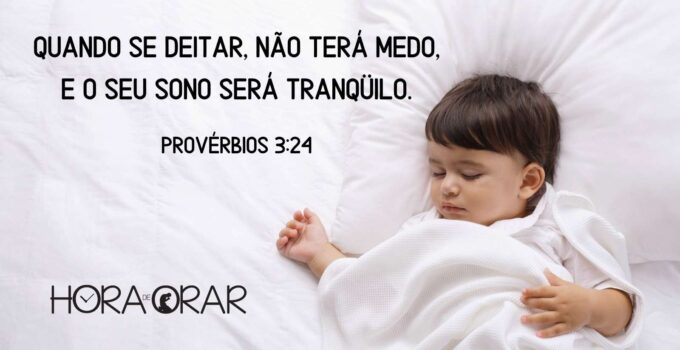 Um bebê dorme tranquilo. Provérbios 3:24