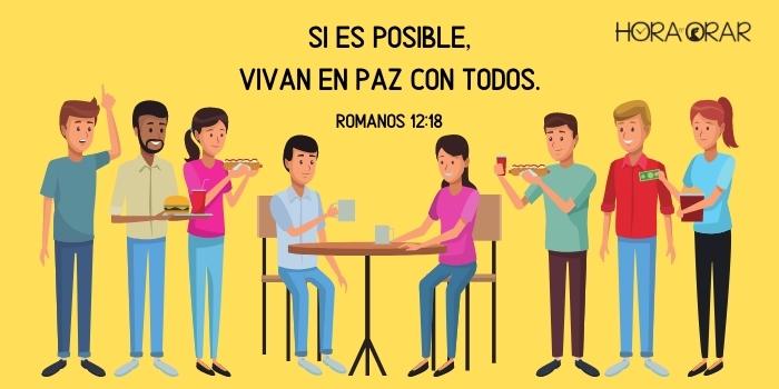 Amigos sirviéndose unos a otros. Romanos 12:18