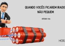 desenho de um homem prestes a detonar uma bomba. Efesios 4:26