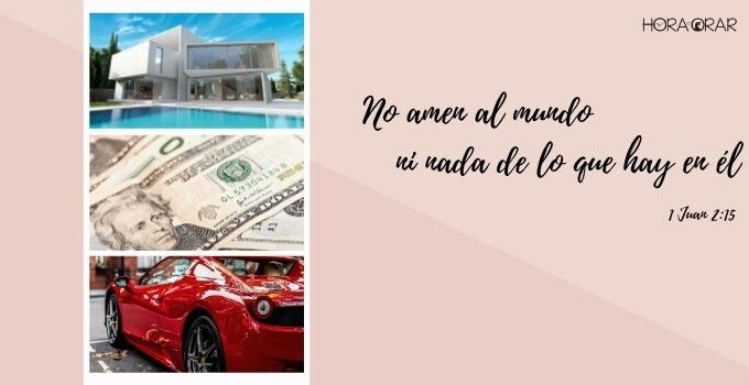 3 imágenes con: una mansión, dinero y un carro importado.