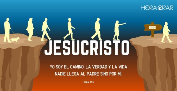 Un peñasco donde el puente es el nombre de JESUCRISTO