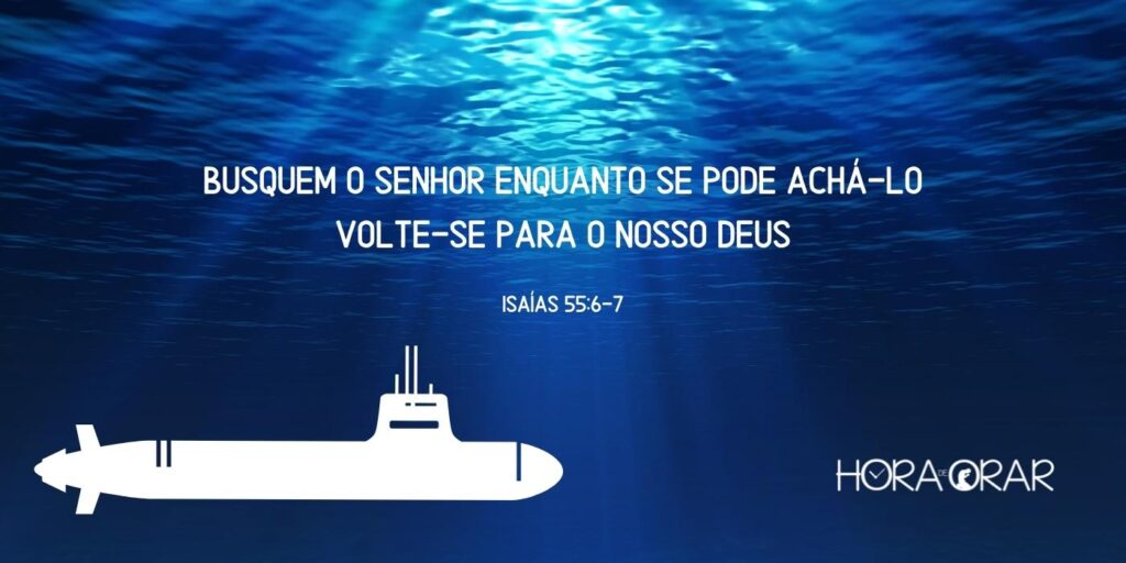 O fundo do mar e um submarino.