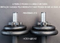 Pesas e o versículo de Provérbios 27:3