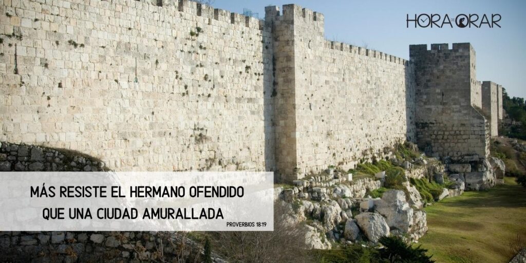 Una muralla cerca una ciudad