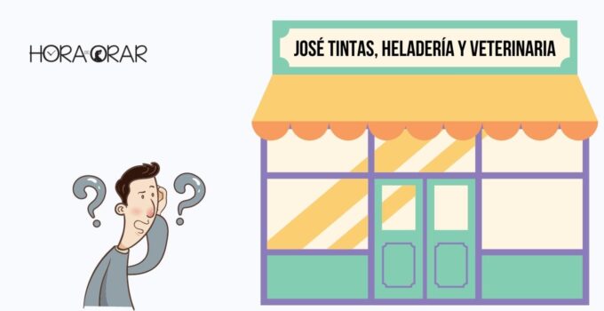 Dibujo de una empresa: Jose tintas, heladeria y veterinaria