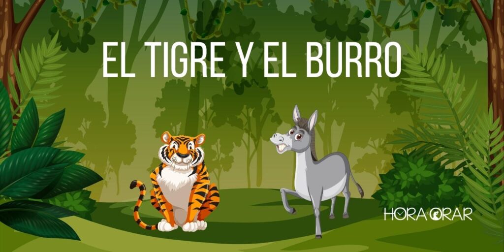 Dibujo de un tigre y un burro