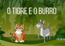 Desenho de um tigre e um burro