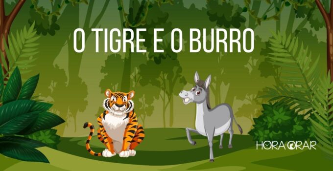 Desenho de um tigre e um burro