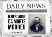 Erronea notícia no jornal sobre a morte de Alfred Nobel