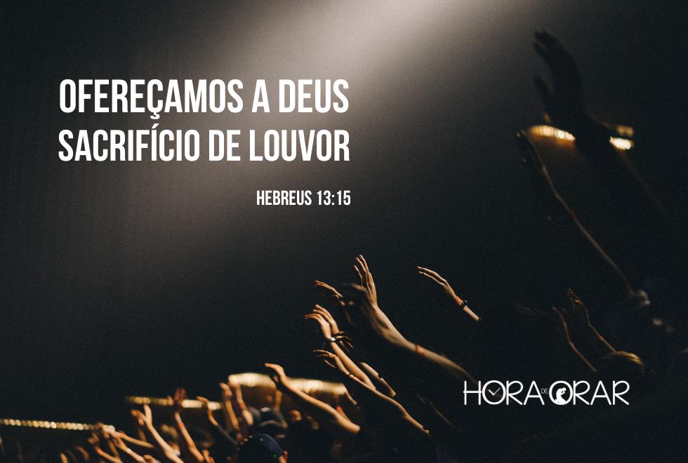 Uma reunião de louvor e o versículo de Hebreus 13:15