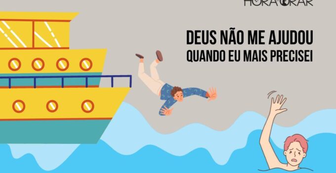 Desenho de um jovem afogando-se um homem salta do navio para salvá-lo