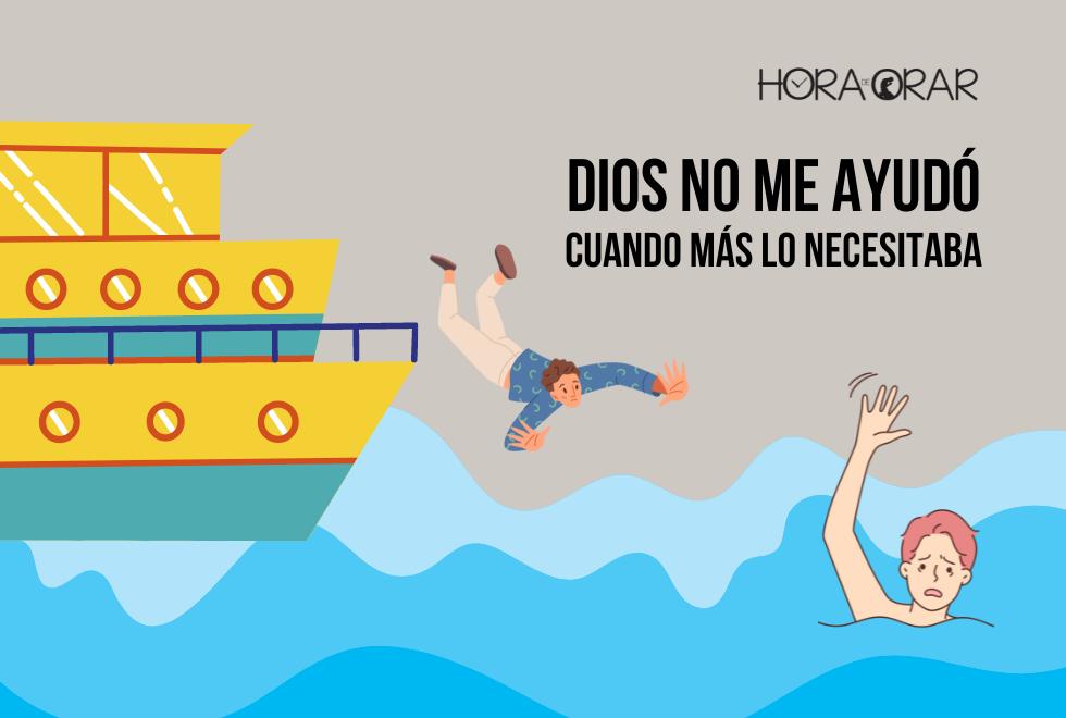 Dibujo de un hombre saltando al mar para salvar un joven que se ahoga