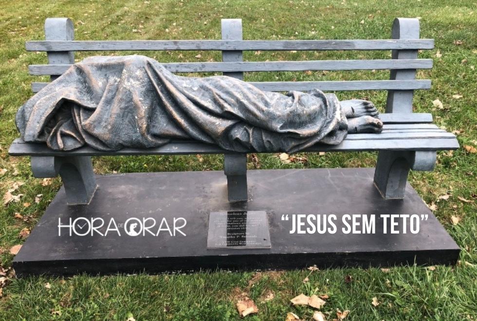 Escultura de "Jesus sem teto"